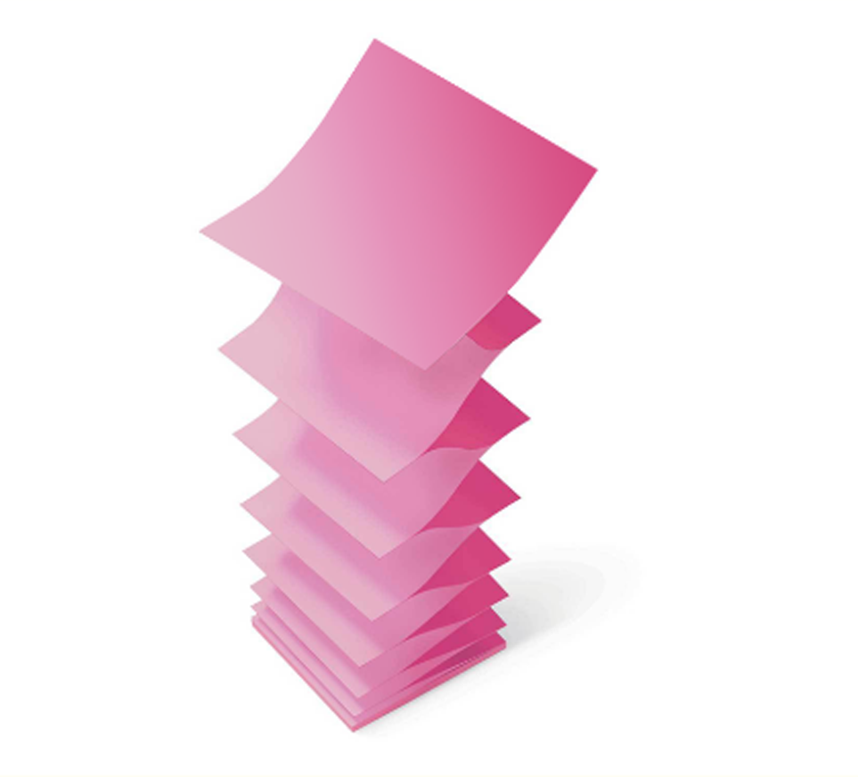Zig-zag Sticky Notes